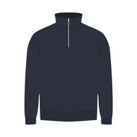 Толстовка на молнии унисекс FLOW, темно-синяя, размер 3XL/4XL