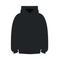 Худи оверсайз унисекс FUSION, черный, размер 3XL/4XL