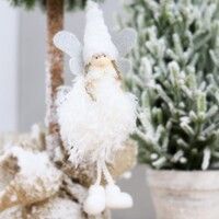 Новогоднее украшение рождественский ангел Беатриче,белый