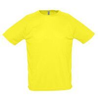 Футболка "Sporty", лимонный_XL, 100% воздухопроницаемый полиэстер, 140 г/м2