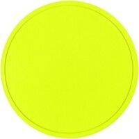 Лейбл из ПВХ Dzeta Round, L, желтый неон