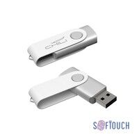 Флеш-карта "Vostok", объем памяти 16Gb, покрытие soft touch, белый