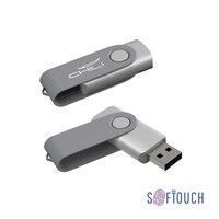 Флеш-карта "Vostok", объем памяти 16Gb, покрытие soft touch, серый