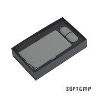 Набор "Камень" на 2 предмета, 4000 mAh /16Gb, с покрытием soft grip, серый