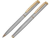 Набор Pierre Cardin PEN&PEN: ручка шариковая + роллер. Цвет - серебристо-бежевый. Упаковка Е.