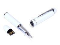 USB-флешка на 8 Гб в виде ручки с мини чипом, белый