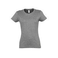 Футболка женская IMPERIAL WOMEN, серый меланж_2XL, 100% хлопок, 190 г/м2