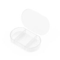 Витаминница TRIZONE, 3 отсека; 6 x 1.3 x 3.9 см; пластик, прозрачная