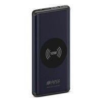 Универсальный аккумулятор NANO X Dark Blue 10000 мАч, с беспроводной зарядкой в алюминиевом корпусе