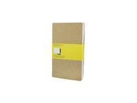 Записная книжка Moleskine Cahier (в клетку, 3 шт.), Large (13х21см), бежевый