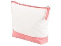 Косметичка хлопковая Cotton, белый/пыльно-розовый