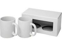 Набор из 2 кружек Ceramic для печати методом сублимации, белыйдля