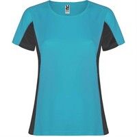 Спортивная футболка SHANGHAI WOMAN женская, БИРЮЗОВЫЙ/ТЕМНЫЙ ГРАФИТ 2XL