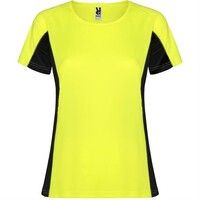 Спортивная футболка SHANGHAI WOMAN женская, ФЛУОРЕСЦЕНТНЫЙ ЖЕЛТЫЙ/ЧЕРНЫЙ 2XL