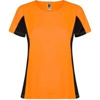 Спортивная футболка SHANGHAI WOMAN женская, ФЛУОРЕСЦЕНТНЫЙ ОРАНЖЕВЫЙ/ЧЕРНЫЙ 2XL