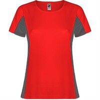 Спортивная футболка SHANGHAI WOMAN женская, КРАСНЫЙ/ТЕМНЫЙ ГРАФИТ 2XL