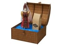 Подарочный набор: кукла фарфоровая, чай Малина с мятой, красный
