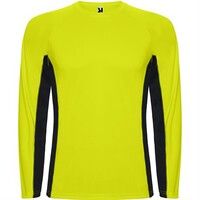 Спортивная футболка SHANGHAI L/S мужская, ФЛУОРЕСЦЕНТНЫЙ ЖЕЛТЫЙ/ЧЕРНЫЙ 2XL