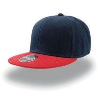 Бейсболка "SNAP BACK", 6 клиньев, пластик. застежка, синий с красным, 100% п/э,100% х/б, 400 гр/м2