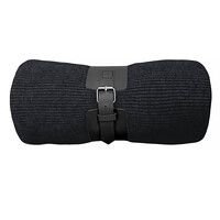 Плед  "Belt"; чёрный; 130 х 180 см; 100% акрил, с поясом
