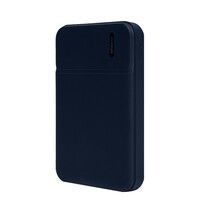 Универсальный аккумулятор Flash 5 (5000 мАч) с подсветкой и soft touch, синий, 9,8х6.3х1,3 см