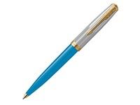 Шариковая ручка Parker 51 Premium Turquoise GT стержень: M, цвет чернил: black, в подарочной упаковке.