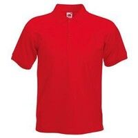 Поло "Slim Fit Polo", красный_L, 97% х/б, 3% эластан, 220 г/м2