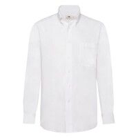 Рубашка "Long Sleeve Oxford Shirt", белый_2XL, 70% х/б, 30% п/э, 130 г/м2