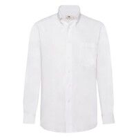 Рубашка "Long Sleeve Oxford Shirt", белый_XL, 70% х/б, 30% п/э, 130 г/м2
