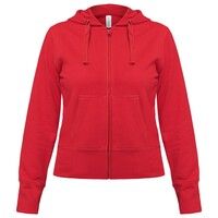 Толстовка женская Hooded Full Zip красная